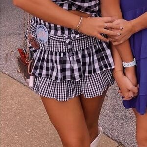 Black and White Gingham Set